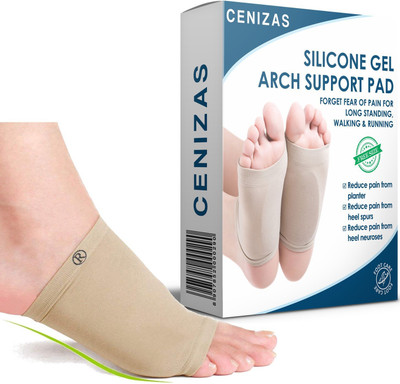 CENIZAS Unisex Flat Arch Support Socks Sleeves Pad - For Foot Pain Relief / For Flat Feet Foot Support(Beige)