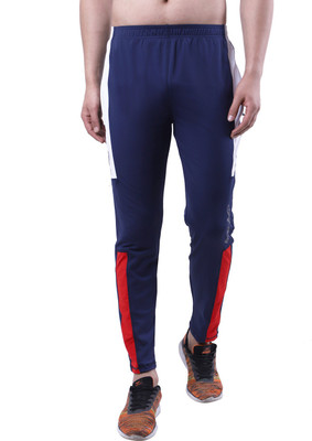 A-Okay Colorblock Men Dark Blue Track Pants