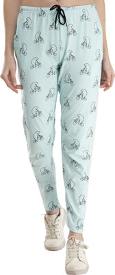 IndiWeaves Printed Women Blue Track Pants