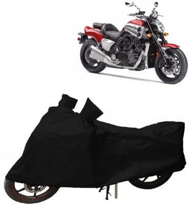 Yuneik Two Wheeler Cover for Yamaha(VMAX, Black)