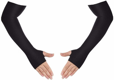 FRANKLY YOURS Nylon Arm Sleeve For Boys & Girls(Free, Black)