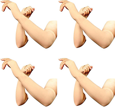 FRANKLY YOURS Nylon Arm Sleeve For Men & Women(Free, Beige)