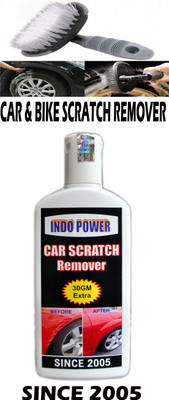 INDOPOWER CAR SCRATCH REMOVER 100gm(Not for Dent & Deep Scratches)+All Tyre Cleaning Brush Combo