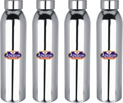 Apeiron Jointless Mirror Shine Stainless Steel Water Bottle 1000 ml Bottle(Pack of 4, Silver, Steel)