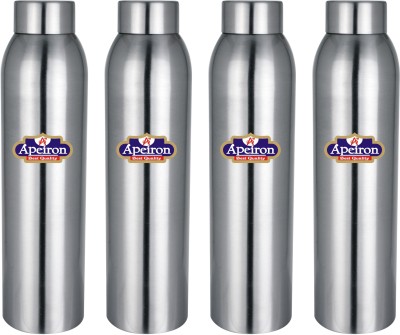 Apeiron Jointless Lacquer Coated Stainless Steel Water Bottle 1000 ml Bottle(Pack of 4, Silver, Steel)
