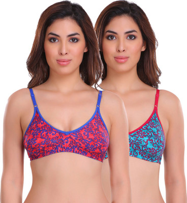 Arousy by Arousy Women Minimizer Non Padded Bra(Red, Green)