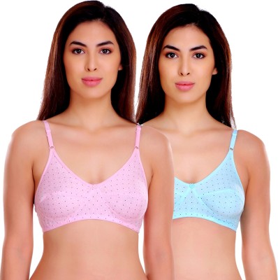 samvar by samvar Simpal H Bra Women Minimizer Non Padded Bra(Light Blue, Pink)