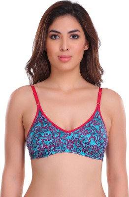 Fashion Comfortz by Fashion Comfortz Women Full Coverage Non Padded Bra(Pink, Blue)