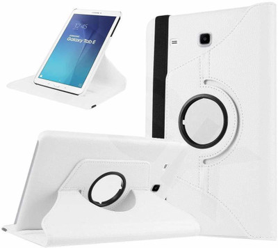 TGK Book Cover for Samsung Galaxy Tab E 9.6 inch SM-T560, T561, T565, T567V 360 Degree Rotating Leather Case(White, Cases with Holder)