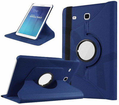 TGK Book Cover for Samsung Galaxy Tab E 9.6 inch SM-T560, T561, T565, T567V 360 Degree Rotating Leather Case(Blue, Cases with Holder)