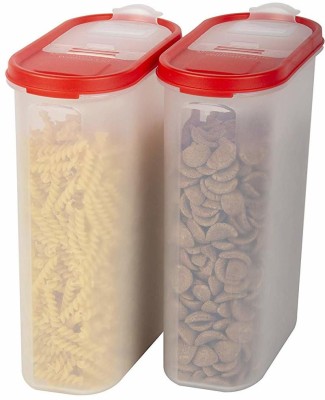 Cutting EDGE Plastic Grocery Container  - 2400 ml(Pack of 2, Red)