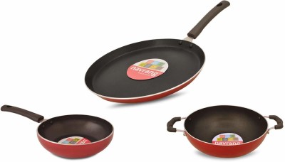 NAVRANG Non-Stick Coated Cookware Set(Aluminium, 3 - Piece)