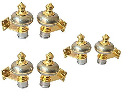 Sun Shield Silver, Gold Curtain Hooks, Rod Rail Bracket Metal(Pack of 6)