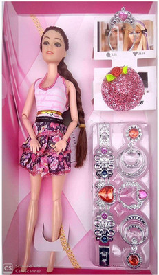 dtc Doll Set For Kids With Foldable Hand Sparkle Girl Doll(Multicolor)