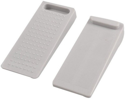 PINDIA DC1700802PC2 Set of 2Pc Non-Slip Rubber Stackable Door Stopper Door Block Wedge/Door Jammer Guard Floor Mounted Door Stopper(White)