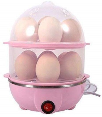 riyan impex Multifunction 2 in 1 Electric Two Layer Egg Boiler Non-Stick Frying Pan 14 Boiled Eggs R_IMPEX0116 Egg Cooker(14 Eggs)