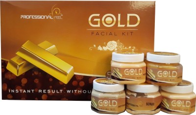 Professional Feel Gold Facial Kit, Premium Range For Fairness, Whiting, Skin, Instant Glow, Instant Result Without Damage Skin(500 g)
