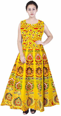 Shree Disha Anarkali Gown(Yellow)