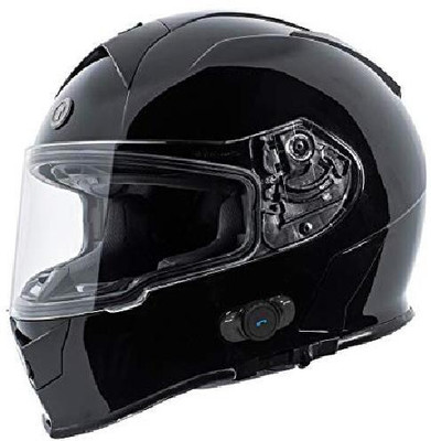 Torc T14B Bluetooth Integrated Mako Full Face Helmet (Gloss Black, Large) [CAT_6369] Motorbike Helmet(Black)