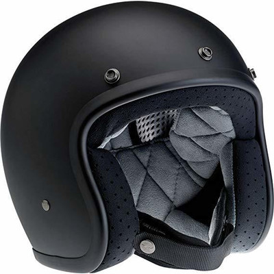 Biltwell Bonanza Half Helmet (Flat Black, Large) [CAT_84778] Motorbike Helmet(Black)