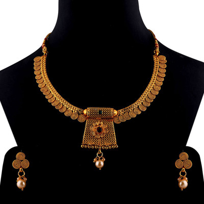 SILVER SHINE Alloy Gold, Silver, Red Jewellery Set(Pack of 1)
