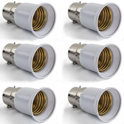 SEASPIRIT B22ConvertE27-Holder-9 Aluminium, Plastic Light Socket (Pack of 6) Plastic Light Socket(Pack of 6)