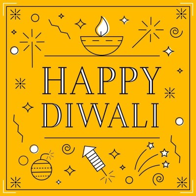 happy diwali paper poster Paper Print(18 inch X 18 inch, Rolled)