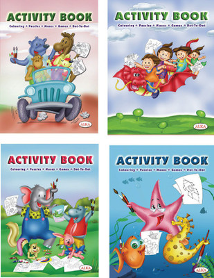 Activity Book Set Of 4 (Bear,Children,Elephant,Star)(Paperback, Alka)