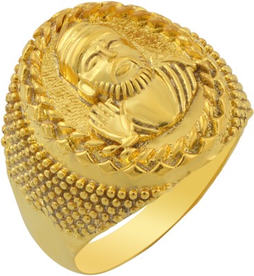 MissMister Gold plated Shirdi Sai baba finger ring Men Hindu God Brass Gold Plated Ring