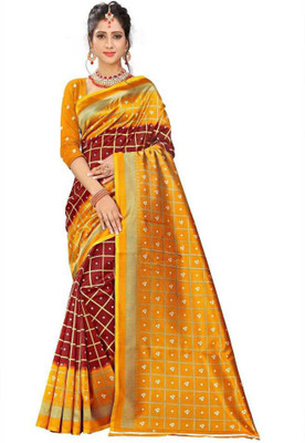 SVB Sarees Printed Bollywood Art Silk Saree(Multicolor)