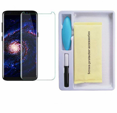 UNQMobi Edge To Edge Tempered Glass for Samsung Galaxy Note 8 Full 3D Curved Edge Shield Liquid Dispersion Tech with UV Light Kit Screen Protector(Pack of 1)