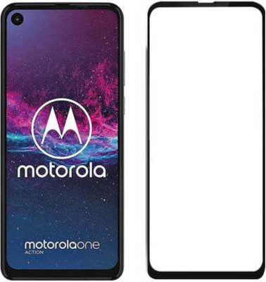 BIZBEEtech Edge To Edge Tempered Glass for Motorola One Action(Pack of 1)