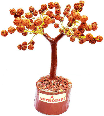 Astrodidi Rudraksha Tree Decorative Showpiece  -  14 cm(Wood, Brown)