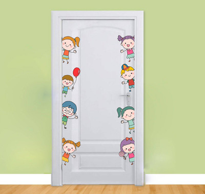 Wallzone 150 cm Happy Kids Removable Sticker(Pack of 1)
