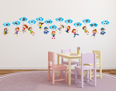 Littlebuds 150 cm Tamil Letters Removable Sticker(Pack of 1)
