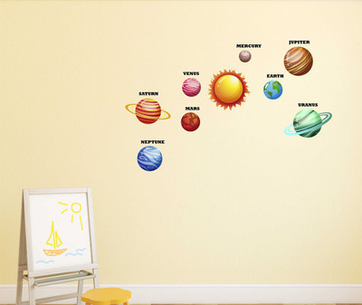 Littlebuds 155 cm Solar System Removable Sticker(Pack of 1)