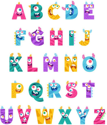Wallzone 90 cm Alphabets Removable Sticker(Pack of 1)
