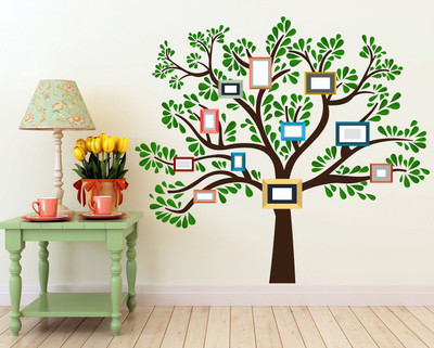 Littlebuds 120 cm Photo Tree Removable Sticker(Pack of 1)
