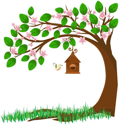Littlebuds 80 cm Tree Removable Sticker(Pack of 1)