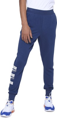 PUMA REBEL Bold Pants cl TR Printed Men Blue Track Pants