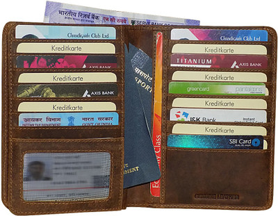 Style 98 15 Card Holder(Set of 1, Brown)