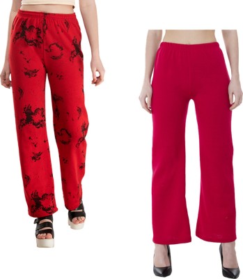 Indistar Regular Fit Women Red, Pink, Black Trousers