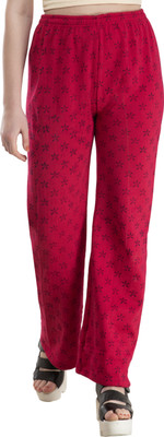 IndiWeaves Regular Fit Women Pink, Black Trousers