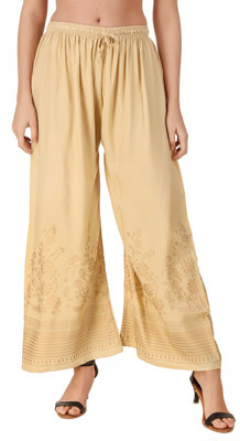 Deep Collection Slim Fit Women Beige Trousers