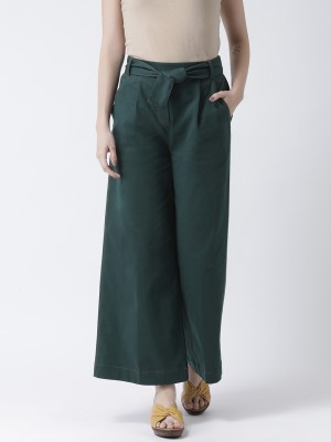 KASSUALLY Regular Fit Women Green Trousers