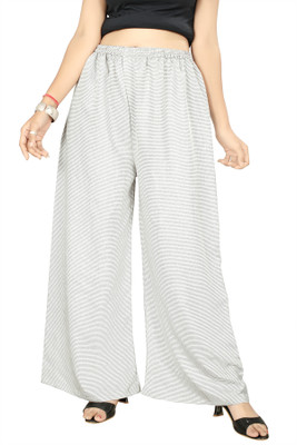 Hinayat Fashion Relaxed Women White, Grey Trousers