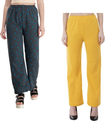 IndiWeaves Regular Fit Women Yellow, Grey, Light Blue Trousers