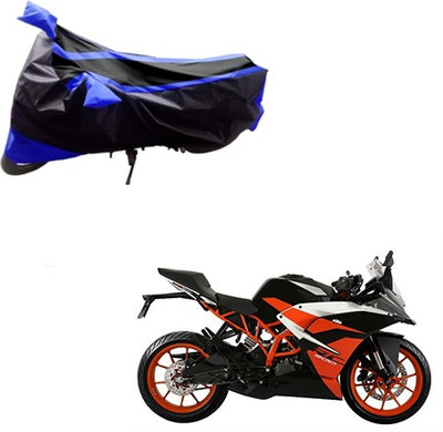 Flipkart SmartBuy Waterproof Two Wheeler Cover for KTM(RC 200, Blue, Black)