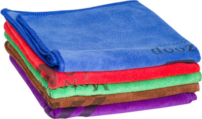 MOTOZOOP Microfiber Vehicle Washing  Cloth(Pack Of 5)