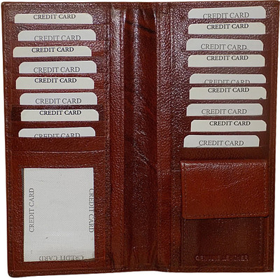 Style 98 15 Card Holder(Set of 1, Brown)